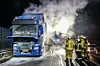 Auf der A24 Höhe Reinbek stand am Mittwochabend ein Lkw in Flammen.