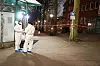 Der Tatort in der Neustadt: An der Michel-Wiese wurde die Leiche eines Mannes gefunden. Die Mordkommission ermittelt.