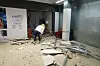 Geldautomaten in Einkaufs-Center in Oststeinbek gesprengt. Große Zerstörungen