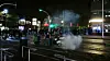 Halloween-Randale in Hamburg: Auch eine Straßenblockade wurde errichtet.