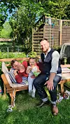 Die Familie vor dem Unfall