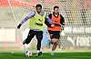 Andréas Hountondji und Adam Dzwigala beim Training