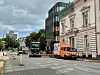 Unterhalb der Klopstockstraße kam es zum Wasserrohrbruch.