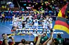 Die deutschen Handballer feiern ihren Sieg gegen Argentinien