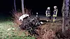 Der Pkw wurde bei dem Unfall in Bad Essen fast vollständig zerfetzt.
