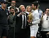 Boris Becker und Novak Djokovic beim Wimbledon-Sieg 2019