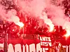Fans von Hannover 96 bei einer Pyro-Show