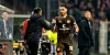 Letzte Einsatz: Dimitrios Diamantakos (r.) und Trainer Luhukay beim Spiel in Bochum am 8. November. Seitdem spielte der Stürmer keine Minute.