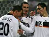 Roberto Hilbert (rechts), hier im Bild mit Lukas Podolski und Miroslav Klose, kam zwischen 2007 und 2008 auf acht Länderspiele für Deutschland.