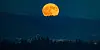 Vollmond hinter dem Bayerischen Wald.
