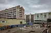 U5-Baustelle vor dem Einkaufszentrum Steilshoop, Gründgenstraße