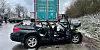 Fahrzeuge stehen nach einer Massenkarambolage auf der Autobahn A9 quer.