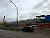 In der Brammerfläche neben dem Schulterblatt wird die neue Sternbrücke zusammengebaut.