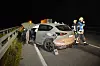 Nach dem Überschlag auf der A1 bei Hamburg landete der Mazda wieder auf den Rädern.