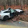 Das völlig zerstörte Auto von Michail Antonio