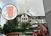 Die Feuerwehr bekämpft einen Brand im Dachstuhl der Brecht-Schule in St. Georg.