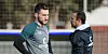 Unzufrieden: Dimitrios Diamantakos hat bei Trainer Jos Luhukay (r.) derzeit einen schweren Stand.