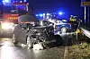 Die zwei am Unfall beteiligten Fahrzeuge mussten abgeschleppt werden.