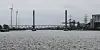 Die Kattwykbrücke im Hamburger Hafen