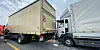 Zwei der am Unfall beteiligten Laster auf der A7 in Hamburg.
