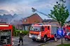 Aus noch unbekannten Gründen brannte es am Mittwochabend in einer Reihenhaussiedlung in Rahlstedt.