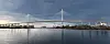 Visualisierung einer Brücke mit Halteseilen