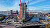 Der halbfertige Elbtower in Hamburg