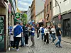HSV-Fans auf der Gerhardstraße auf St. Pauli.