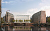 Die beiden Gebäude auf dem ehemaligen Commerzbank-Areal sollen direkt neben der „Patriotischen Gesellschaft“ (links) entstehen. (Visualisierung)