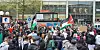 Die Demonstration vor dem Mercado in Altona.