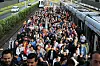 Englische und serbische Fans in Gelsenkirchen