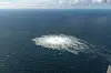 Das Gasleck von Nord Stream 2 aus der der Luft.