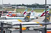 Flugzeuge Flughafen Hamburg Rollfeld