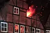 Am Mittwochabend stand ein Fachwerkhaus in der Lämmertwiete in Flammen.