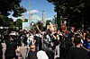 Demonstrantenzug vor der Blauen Moschee