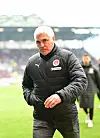 Andreas Bornemann grimmig im Millerntor-Stadion