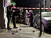 Ermittler der Spurensicherung an einem Tatort in Harburg.
