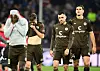 Afeez Aremu, Betim Fazliji und Manolis Saliakas können die Niederlage in Bielefeld kaum fassen.