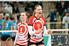 Svea Frobel bejubelt einen Punkt mit den ETV Volleys