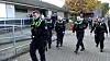 Die Polizei rückte mit einem Großaufgebot zu der Massenschlägerei aus, die bei einem Fußballspiel ausgebrochen war.