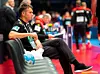 Bundestrainer Christian Prokop am Rande des Spiels gegen Österreich
