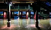 Fischauktionshalle von innen unter Wasser