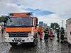 Zahlreiche Einsatzkräfte waren bei der Suchaktion am Hamburger Fischmarkt beteiligt.