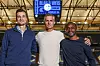 Schalke-Vorstand Matthias Tillmann, Trainer Kees van Wonderen und Kaderplaner Ben Manga