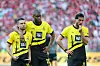 BVB Spieler Raphael Guerreiro, Anthony Modeste, Emre Can