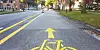 Die Pop-Up-Bikelane am Sievekingdamm.