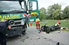 Am Donnerstagabend kam es zu einem schweren Unfall zwischen einem Lkw und einem Motorrad.