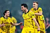 Marcel Sabitzer, Mats Hummels und Nico Schlotterbeck im BVB-Trikot