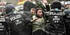 Demonstranten lieferten sich einige Gefechte mit der Polizei in Berlin.