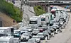 Stau auf der Autobahn A7 in Hamburg
